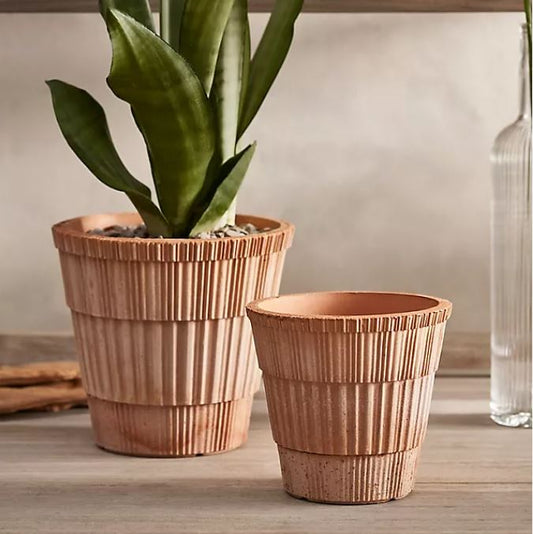 PLANT POT-ATLAS ROSA POT & SAUCER-DIAM.25 CM