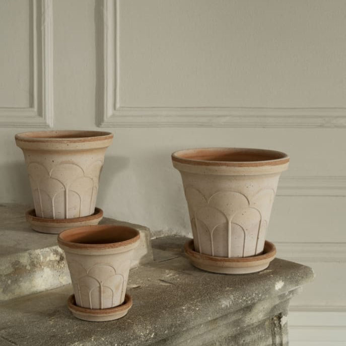 PLANT POT-FLEUR ROSA POT & SAUCER-DIAM.25 CM