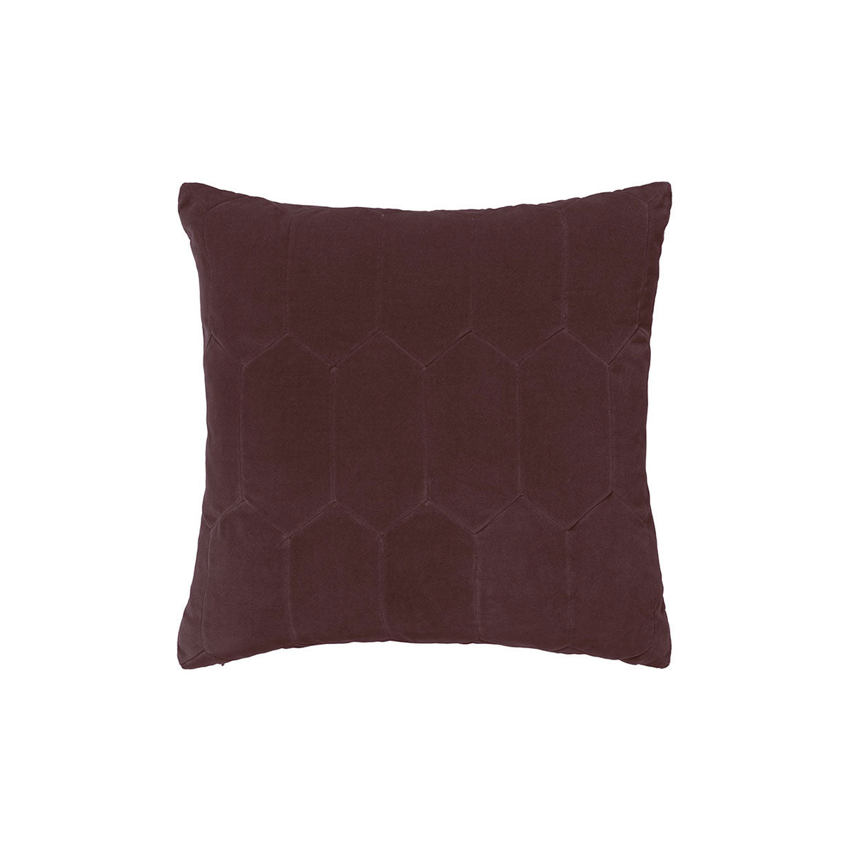 Camille 55x55 cm velvet cushion-prune