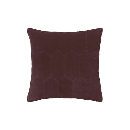 Camille 55x55 cm velvet cushion-prune