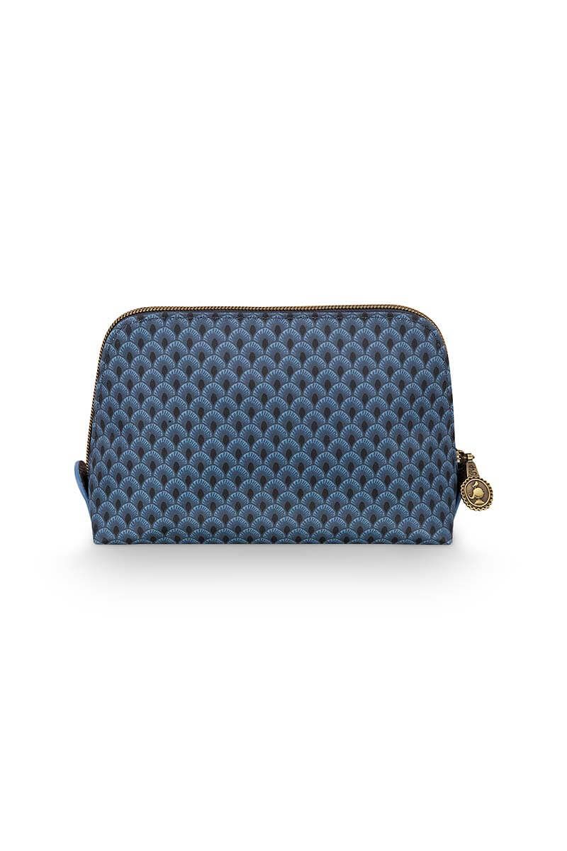 COSMETIC BAG-TRIANGLE SMALL SUKI BLUE