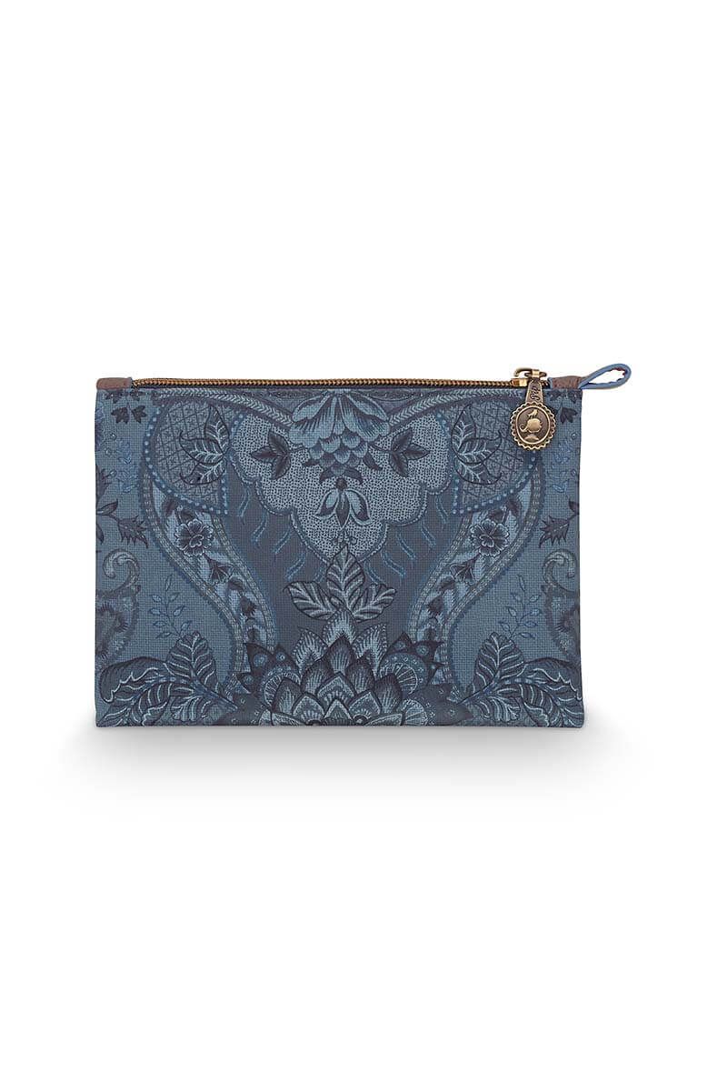 COSMETIC POUCH-FLAT SMALL SUKI/KYOTO-FESTIVAL BLUE