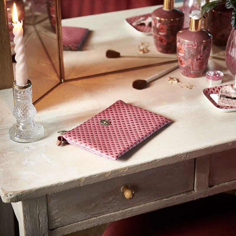 COSMETIC POUCH-SMALL KYOTO FESTIVAL SUKI-DARK PINK