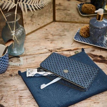 COSMETIC POUCH-COSMETIC ZIPPER POUCH-SUKI BLUE