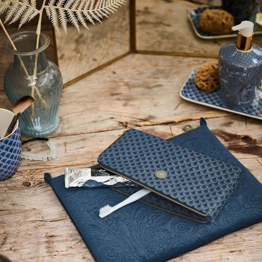 COSMETIC POUCH-COSMETIC ZIPPER POUCH-SUKI BLUE