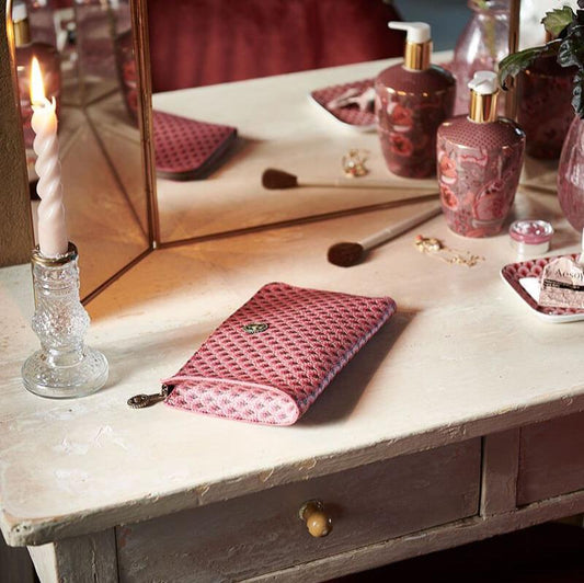 Cosmetic Zipper Pouch Suki Pink