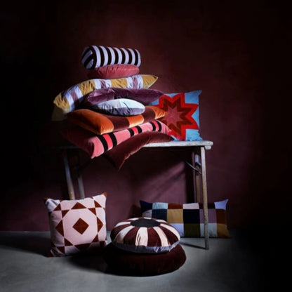 CUSHION-THELMA 55x55CM VELVET-BLUE DUST