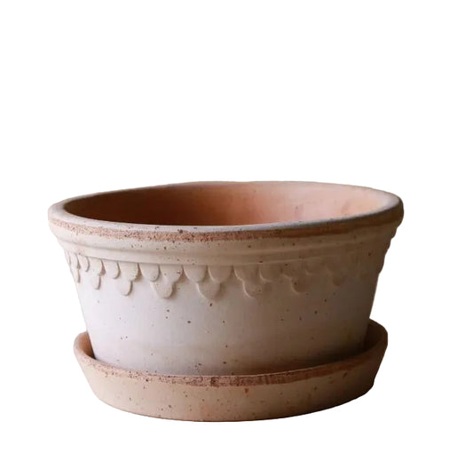 PLANT POT-COPENHAGEN ROSA POT & SAUCER-LOW-DIAM.30CM