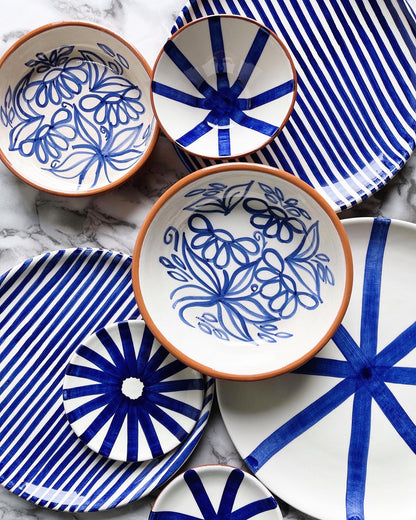 BOWL-STRIPE REGULAR BOWL-BLUE