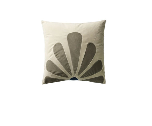 CUSHION-FLEUR-50X50-VELVET-PALE OLIVE