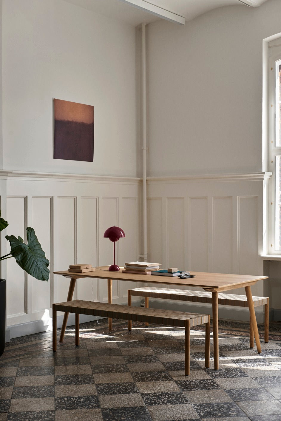 TABLE LAMP-FLOWERPOT TABLE LAMP VP3-RED BROWN