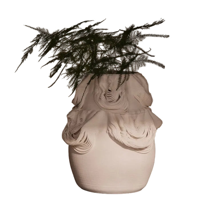 VASE-DRISCA H23-OFF-WHITE