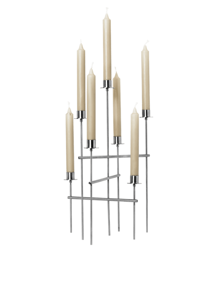 CANDLE HOLDER-ELYSIA CANDELABRA-BRUSHED ST.STEEL