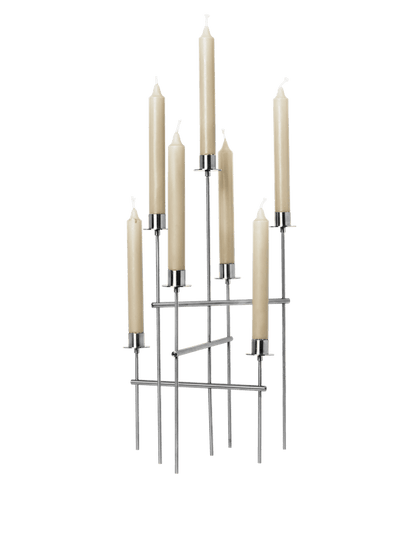 CANDLE HOLDER-ELYSIA CANDELABRA-BRUSHED ST.STEEL