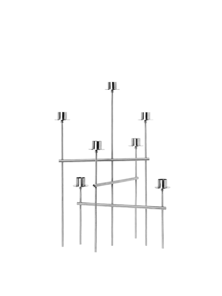 CANDLE HOLDER-ELYSIA CANDELABRA-BRUSHED ST.STEEL
