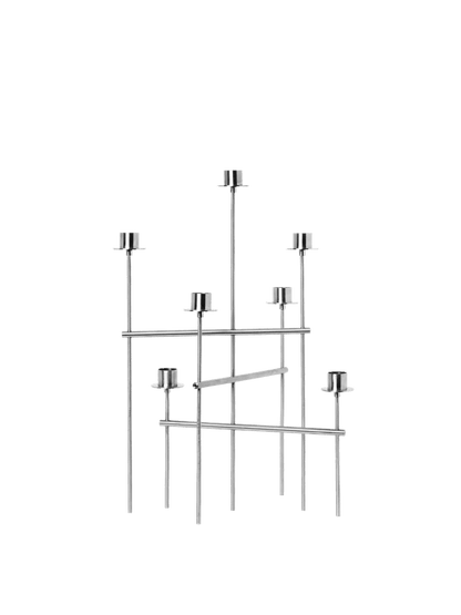 CANDLE HOLDER-ELYSIA CANDELABRA-BRUSHED ST.STEEL