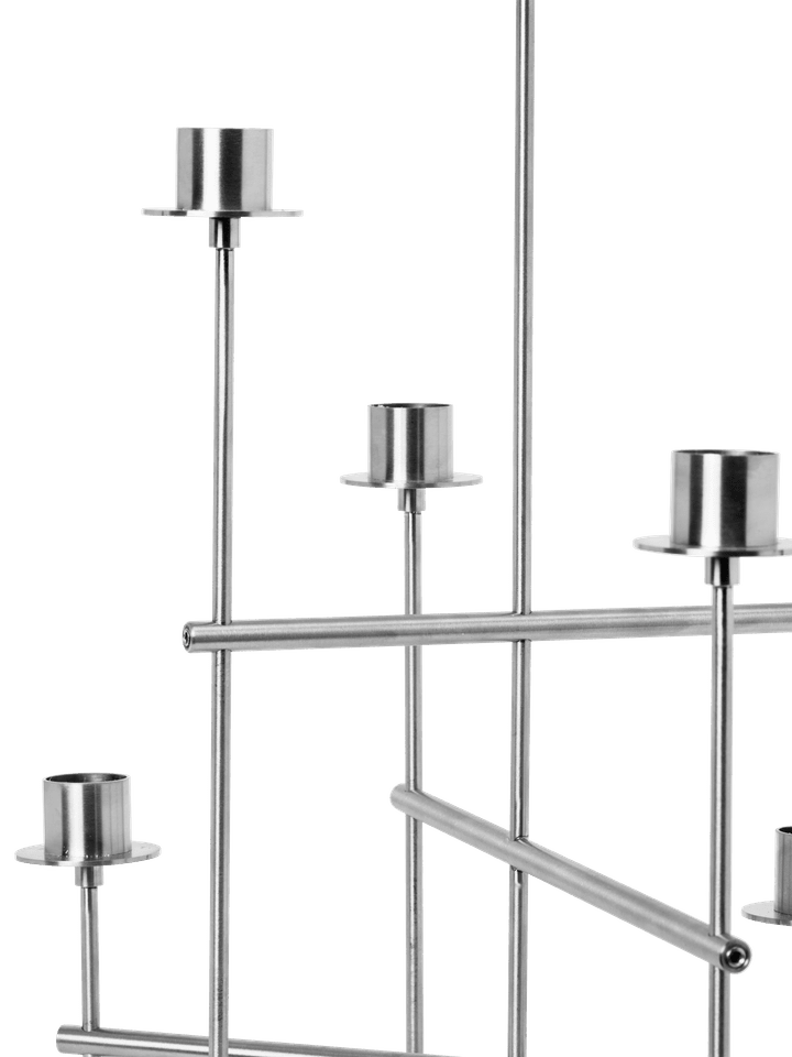 CANDLE HOLDER-ELYSIA CANDELABRA-BRUSHED ST.STEEL