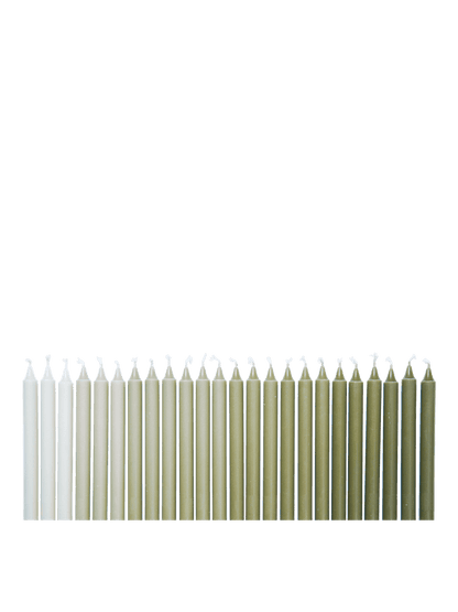 CANDLE-OMBRE CANDLES-KHAKI-SET OF 24