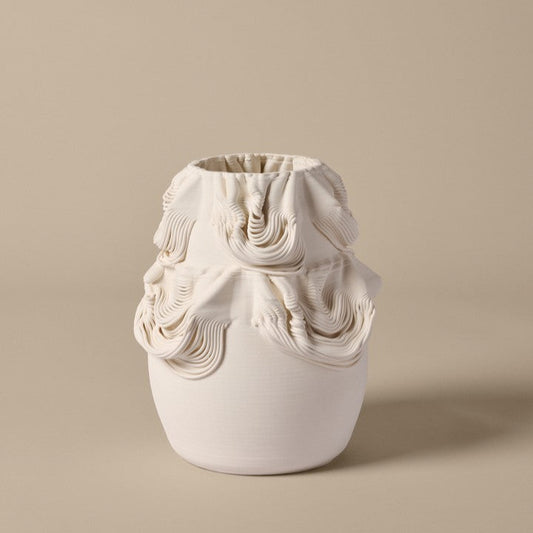 VASE-DRISCA H23-OFF-WHITE