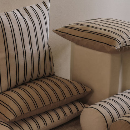 CUSHION-TWILL RECTANGULAR-CASHMERE/BLACK