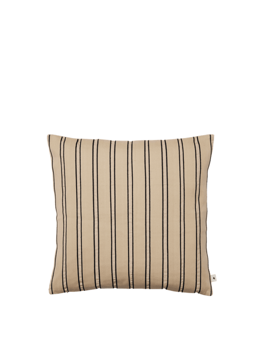 CUSHION-TWILL SQUARE CUSHION-CASHMERE/BLACK