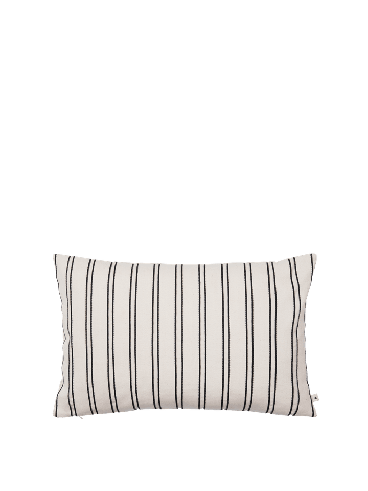 CUSHION-TWILL RECTANGULAR CUSHION-OFF WHITE/BLACK