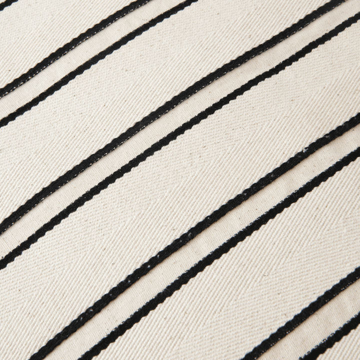 CUSHION-TWILL RECTANGULAR CUSHION-OFF WHITE/BLACK