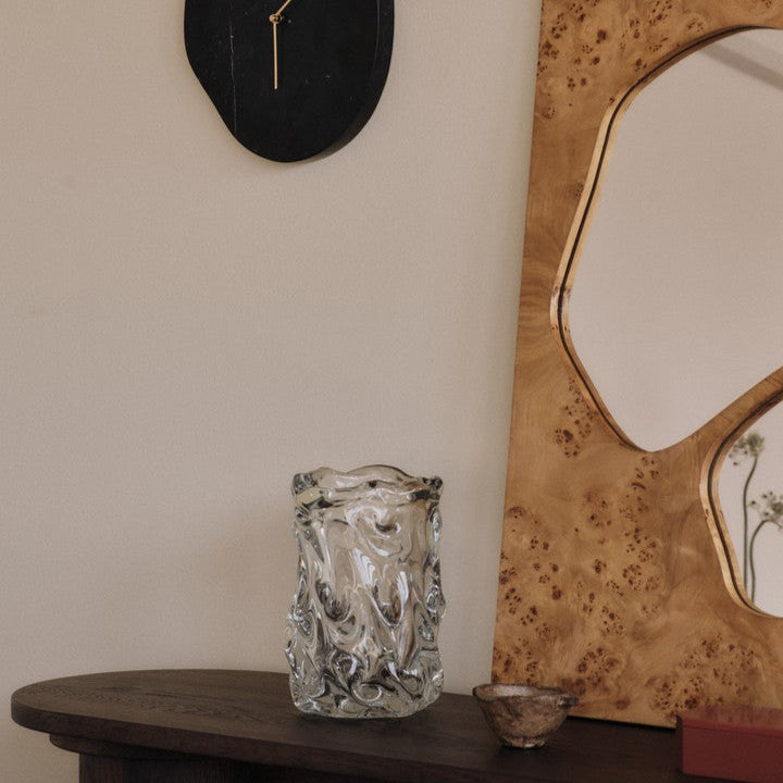 VASE-VIRELLE H24-LARGE-CLEAR