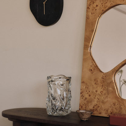 VASE-VIRELLE H24-LARGE-CLEAR