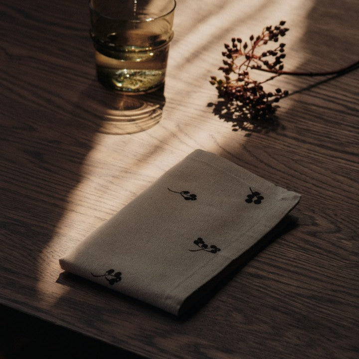 NAPKINS-BAIES NAPKINS-NATURAL/DARK CHOCOLATE-SET OF 4