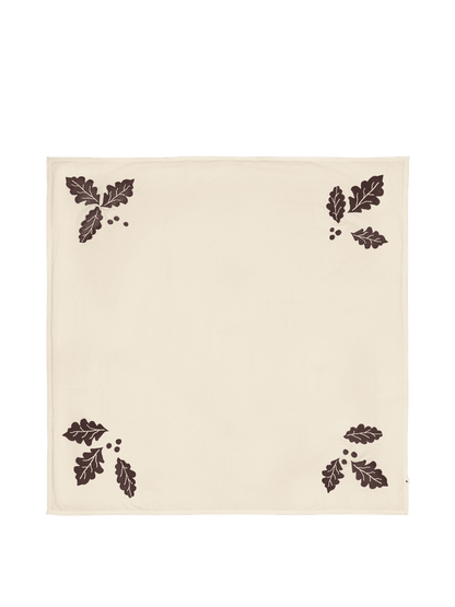 CHRISTMAS BLANKET-OAK XMAS TREE BLANKET-SQUARE-NATURAL