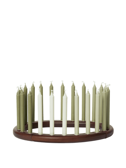CANDLE HOLDER-ORI CANDLE-HOLDER-DARK STAINED OAK