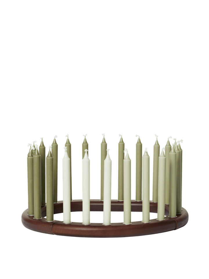 CANDLE-OMBRE CANDLES-KHAKI-SET OF 24