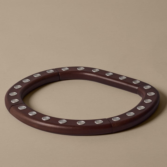 CANDLE HOLDER-ORI CANDLE-HOLDER-DARK STAINED OAK