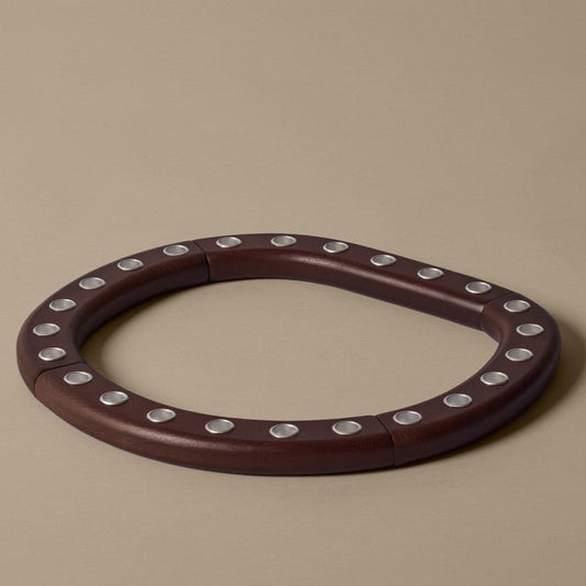 CANDLE HOLDER-ORI CANDLE-HOLDER-DARK STAINED OAK