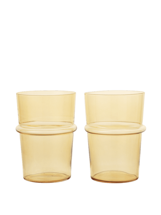 GLASSES-BOYA TALL-YELLOW-SET OF 2