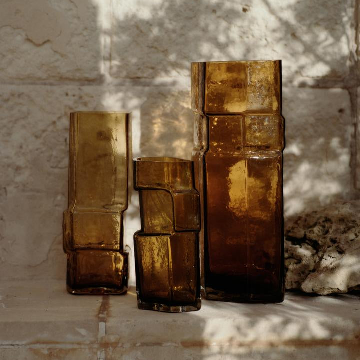 VASE-MURO VASE H38-LARGE-AMBER