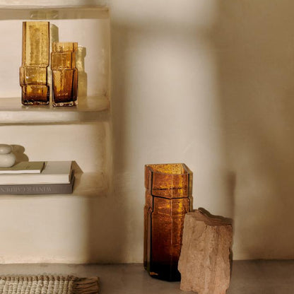 VASE-MURO VASE H38-LARGE-AMBER