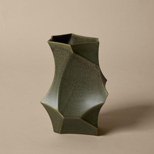 VASE-CUEVA VASE H26-DARK SAGE