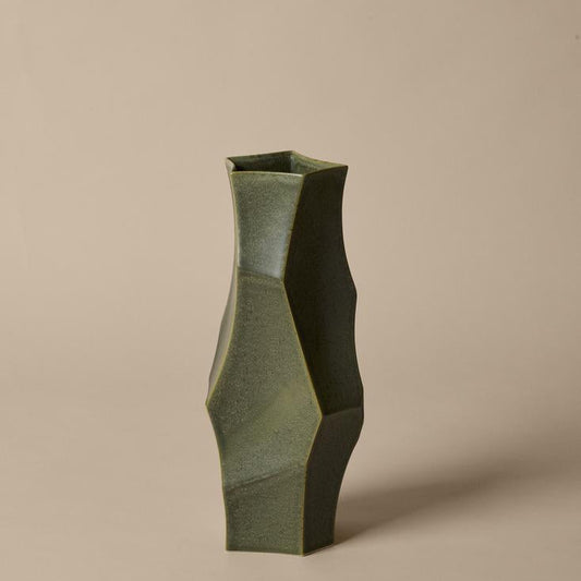 VASE-CUEVA VASE H37-DARK SAGE