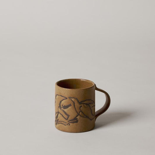 MUG-VUELO GLAZED STONEWARE MUG-DARK BUFF