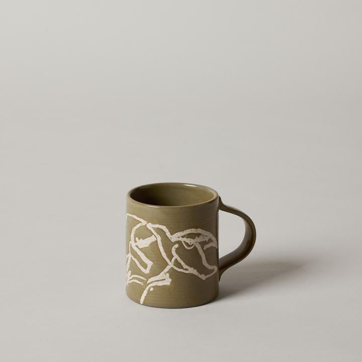 MUG-VUELO GLAZED STONEWARE MUG-ELM GREEN