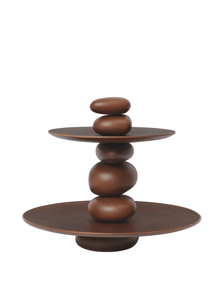 DESSERT STAND-PEBBLE-DARK BROWN