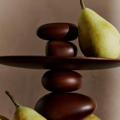 DESSERT STAND-PEBBLE-DARK BROWN