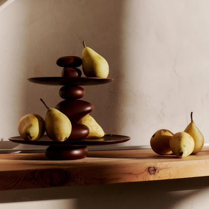 DESSERT STAND-PEBBLE-DARK BROWN