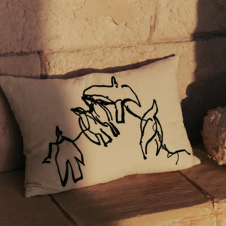 CUSHION-VUELO CUSHION COVER ONLY 60X40 CM-NATURAL