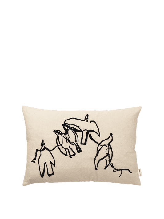 CUSHION-VUELO CUSHION COVER ONLY 60X40 CM-NATURAL