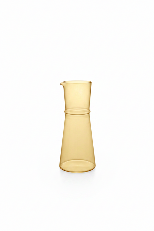 Clear glass pitcher on a transparent background