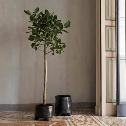 PLANT POT-ESCA-LARGE-BLACK