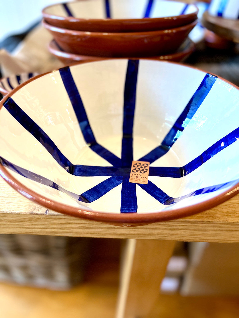 BOWL-SEGMENT LARGE SALAD BOWL-BLUE